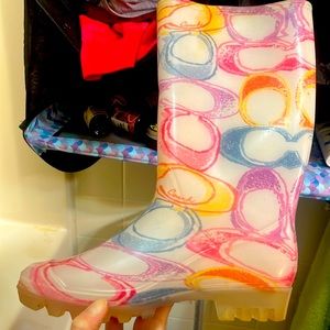 Coach rain boot size 7